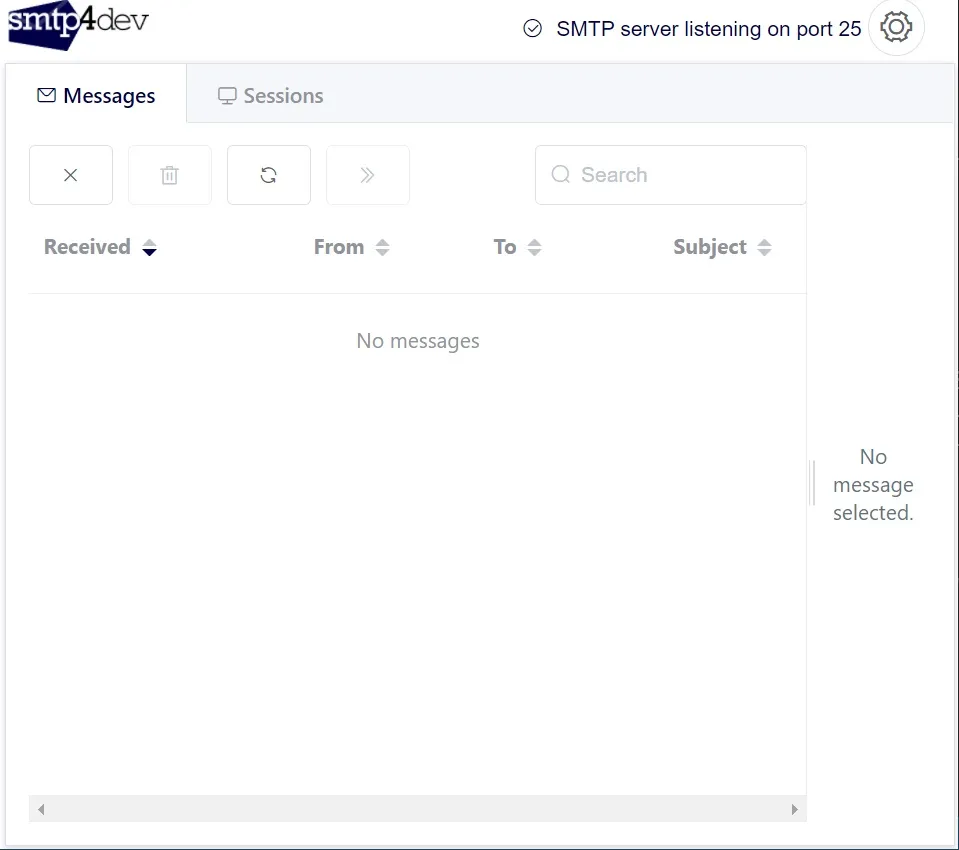 Smtp4dev front end